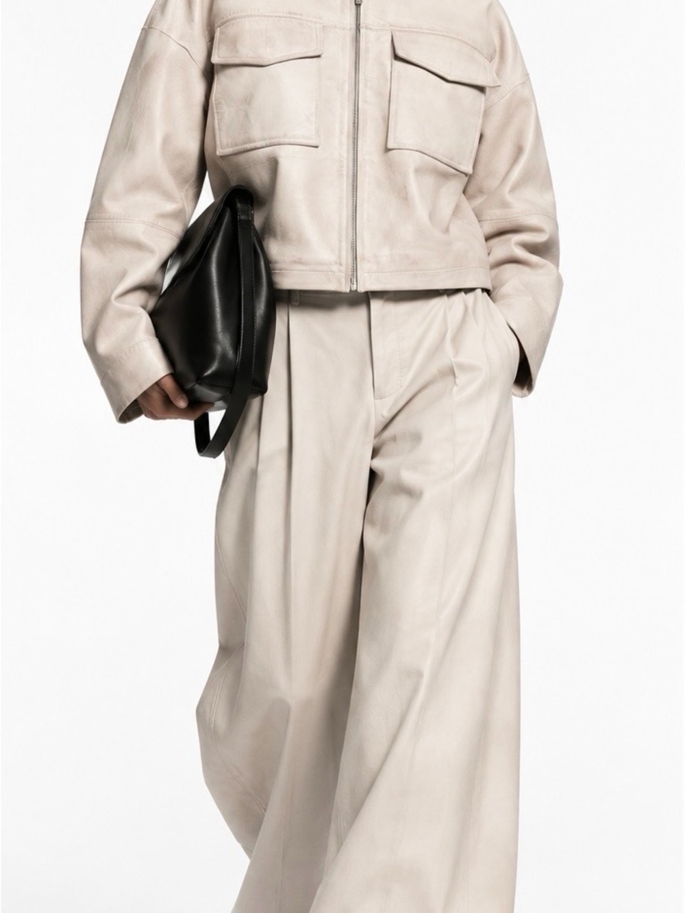 Bolomgaro Trevor soft Beige Leather jacket